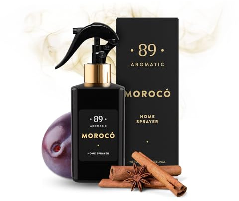 Aromatic •89• Raumspray 300ml Pflaume, Weihrauch & Zimt – Langanhaltender Raumduft Spray & Lufterfrischer für Zuhause, Schlafzimmer & Bad – Neutralisiert Gerüche, Frisch & Entspannend Raum Parfum