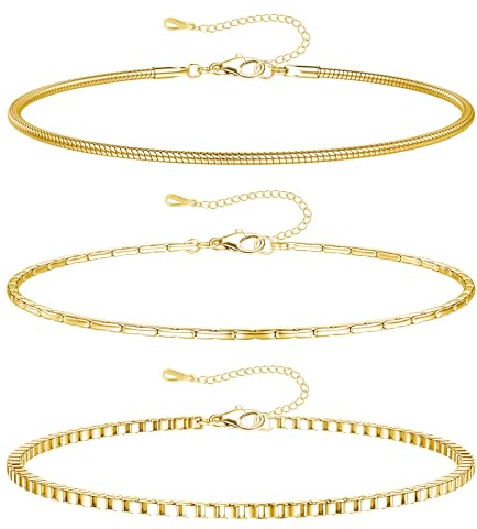 RMMD Bracciale da uomo in argento dorato, 3 pezzi, in acciaio inox, da uomo, con corda cubana, ro, set di gioielli per uomini, ragazzi, papà, fidanzato, marito, figlio, fratello, Senza Gemstone