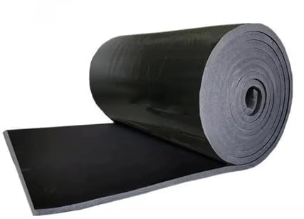 Tapis Isolant Phonique Rouleau mousse caoutchouc autocollante, isolation phonique, facile découper, idéal pour les toits, voitures protection des meubles Insulation Cotton(5mm-50cmx200cm)
