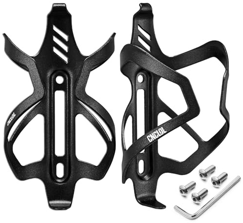 CNCLOL Portabidones de Bicicleta,Soporte Agua Bicicleta,Portabidon MTB-Aluminio Soporte Botella,Ultraligeros Portabotellas Bici para Carreteras,Montaña Porta bidón,Negro/Rojo/Azul/Naranja/Morado