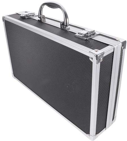 TOPBATHY Maleta Protectora para Micrófonos de Mano Estructura de Aleación de Aluminio Ligera y Esponja, Diseño Multi Ranura para Almacenar 2 Micrófonos, Adecuado para Karaoke y Grabación