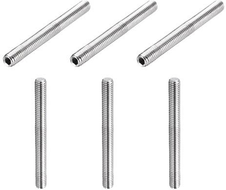 QUARKZMAN 6 Stk Madenschrauben M6-1 x 60mm 304 Edelstahl Schrauben | Cup Point Innensechskant, Für Badezimmer Armaturen Möbelreparatur DIY Projekt
