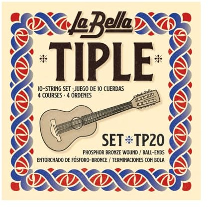 La Bella TP20 Tiple 10- String 4 Courses Phosphor Bronze Wound Ball-Ends 10-22