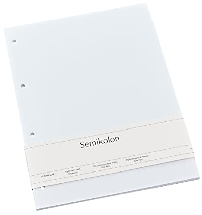 Semikolon 353094 Fotokarton 4-fach gelocht - für Foto-Mappe 4-Ring - 20 Blatt, Format: 23 x 29,5 cm - hochweiß