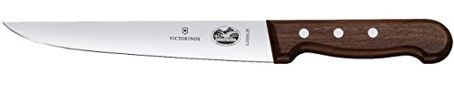 Victorinox, 5.5500.20, Wood, Stechmesser, Extra scharfe Klinge, mit geradem Schliff, mit edlem Holzgriff, Braun, Made in Switzerland,