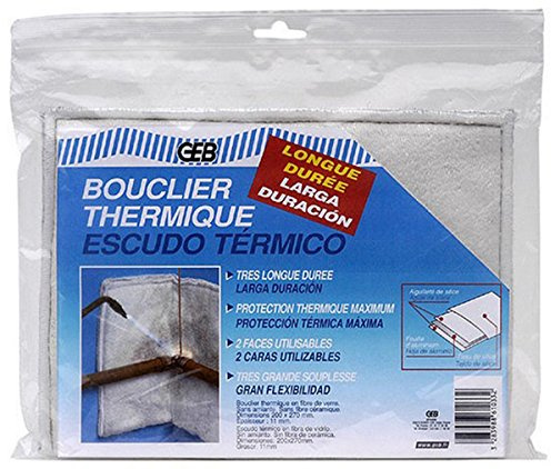 bouclier thermique pour soudure - plaque 20 x 27 cm - geb