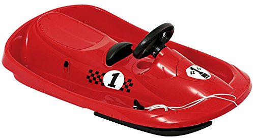 Hamax | Lenkbob | SNO Formel Rot | Kältebeständiges Polyethylen | 95 cm | CE-Zertifizierung | Der Lenkschlitten unter den Schlitten