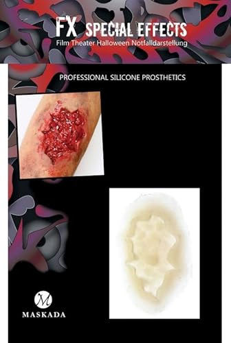 SFX Make up Platzwunde Wunden schminken Halloween Silikon Teil E05