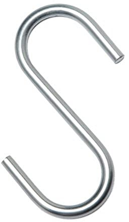 Merriway BH04905 (10 Pcs) Kitchen S-Hook Steel BZP 25 mm 3.4 mm Gauge - Pack of 10 Pieces