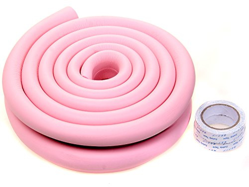 TUKA TKD7003 4M U-förmige Kantenschutz Extra Verdicken, Stoßschutz für Tisch und Möbel Kanten, Kindersicher Schwamm Kissen Anti-Kollisions-Stoßstange Streifen, Pink
