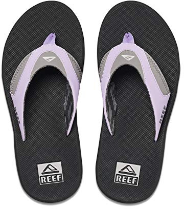 REEF Fanning, Tongs Femme, Gris (Grey/Purple Gpp), 37.5 EU