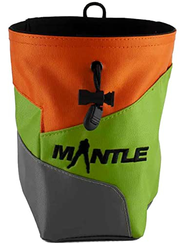 Mantle - Chalkbag Kreidebeutel Juggy in orange/grün/grau für Kletterkreide zum Bouldern und Klettern