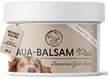 Hund Lebertran Zinksalbe 50g I Wundsalbe bei Verletzungen, Ekzem und Liegeschwielen - Balsam für Hunde, Katzen, Pferde & Kleintiere mit Zink, Lebertran und Ringelblumenöl