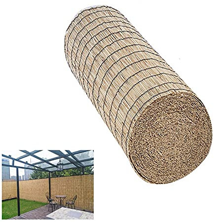 Takeashi Schilfrohrmatten Balkon-Sichtschutzzaun, Windschutz Patio Reed Screen Rool, Bambus-Zaun-Screen, Outdoor-Sichtschutz und -Paneele, dekorativer Zaun, handgewebt 80 90 cm