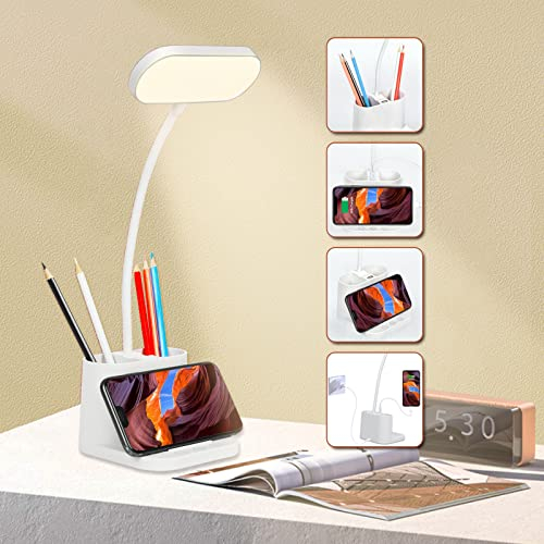 owwasd Lampada da Scrivania Lampada da Tavolo Led, 8 livelli di luminosità, 3 modalità di illuminazione, LED Protezione Degli Occhi per Lettura Notturna, Bambini, Studio...