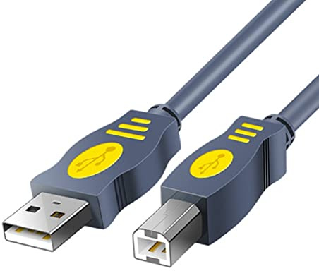 Qjin USB 2.0 Printer Cable for HP DeskJet 2755e, 2855e, 4155e, 4255e, 3755, 3772, 2755, 2752, 10 Feet