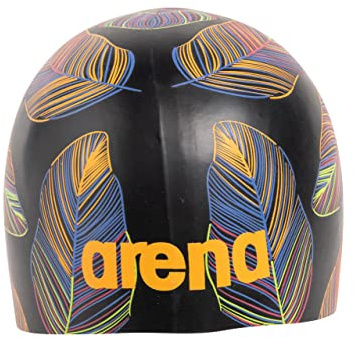 Arena Unisex Adult Poolish Molded Silicone Swim Cap for Training and Racing, One Size Fits Most, Falling Leaves