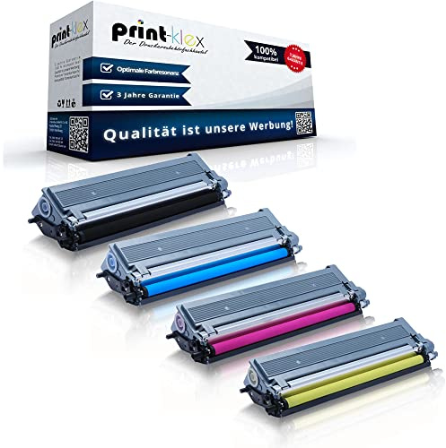 4X Print-Klex Tonerkartuschen kompatibel mit Brother MFC-L 9570 CDW MFC-L 9570 CDWT MFC-L 9570 CDWTT MFC-L 9570 Series TN910 TN-910 TN 910 BKCMY Schwarz Blau Rot Gelb - Office Pro Serie