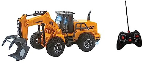 Radio Controlled Excavator Toy Excavator RC Work Hammer Pneumatic Log Holder Vehicles Construction Site Remote Control Tractor Digger Bulldozer