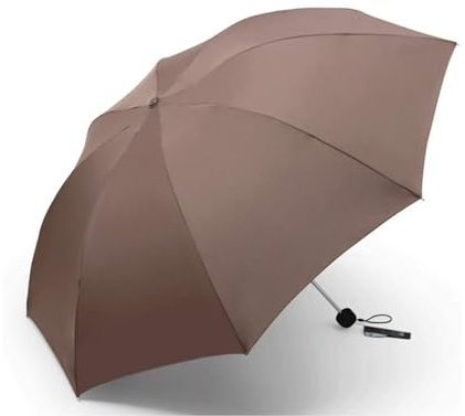 ATMRC Taschenschirme Winddichter Faltschirm Regenschirm Herrenschirm Damen und Familie Manuelles Öffnen und Schließen (Farbe: Braun) Regenschirme