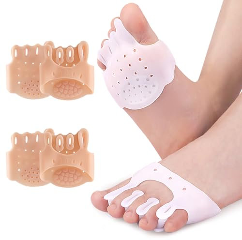 JSHshield Distanziatori per le Dita Dei Piedi Separatore per le Dita, Cuscinetti Metatarsali, Correttore per Alluce Valgo per Uomini Donne, Distanziatori per Dita a Martello Sovrapposti