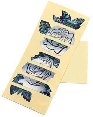 Abaodam Selbstklebende Rose Ukulele Aufkleber Blumenmuster Gitarre Inlay Dekoration 135