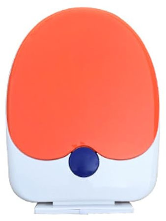 Wttfc Toilettendeckel Mit Absenkautomatik,Pp, Toilettensitz Kinder Toiletten Wc Deckel, U-Form Klobrille,Pp Material Toilet Seat,34 * 43 cm Klodeckel Mit Kindereinsatz,Orange