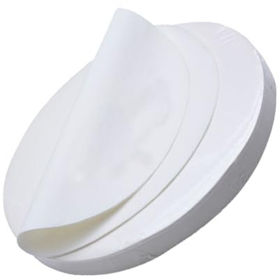Cabilock 500 Feuilles Papier Sulfurisé Rond Friteuse Papier Beurre Feuille D'étain Poêle Cuire Doublures De Moules à Gâteaux Cercles De Papier Sulfurisé Doublures De Four Pâtisserie Blanche