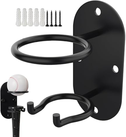 Baseballschläger-Halterung – Baseballschläger-Display-Aufbewahrung, Baseballschläger-Wandhalterung, Baseballschläger-Organizer, robuste Aufbewahrungshalterung, Metall-Baseballhalter, Sportzubehör für