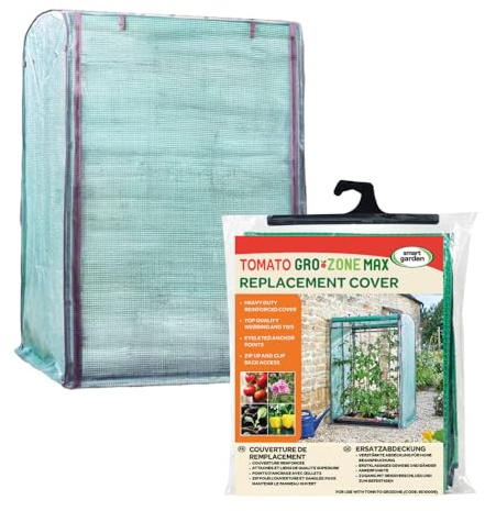 Garden Mile Housse de rechange pour serre – Bâche en polyéthylène robuste pour tomate GroZone Max – Tunnel renforcé avec fermeture éclair enroulable – Housse uniquement pour tomato GroZone Max 1,5 x 1