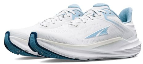 ALTRA Women's Torin 8 Road Running Shoe, White/Light Blue, 7.5