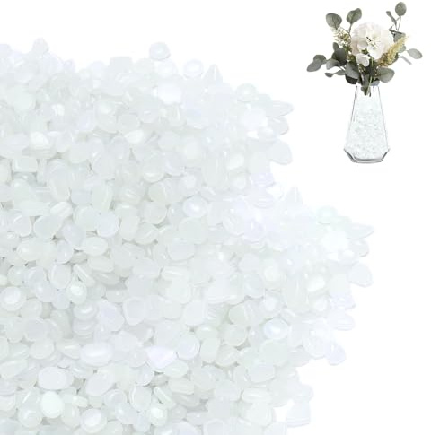 Piedras Luminosas 1000 Piezas 5-8mm – Guijarros Fosforescentes Decorativos para Jardín, Terraza, Acuario y Maceta – Piedras Brillantes de Noche DIY y Boda