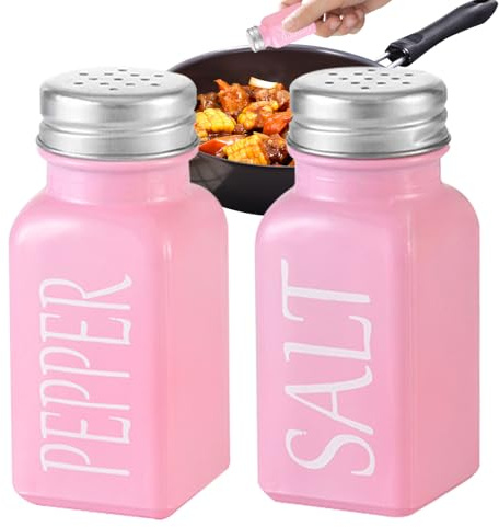 Nubamzy Saliera e pepiera, 80 ml, gadget da cucina in vetro, per barbecue, sala da pranzo, ristoranti, catering, campeggio, feste, picnic