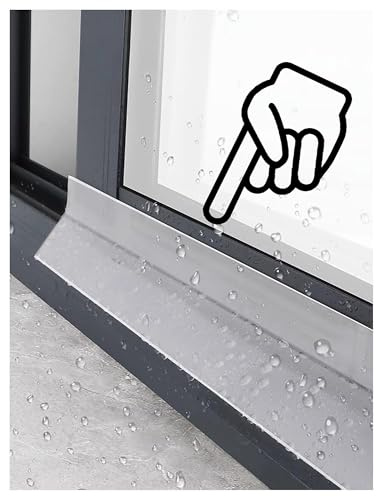 Déflecteur de pluie de 5 mètres for fenêtre, bande d'étanchéité extérieure imperméable, barrière anti-eau for appui de fenêtre extérieur(Clear,35mm/1.4in)