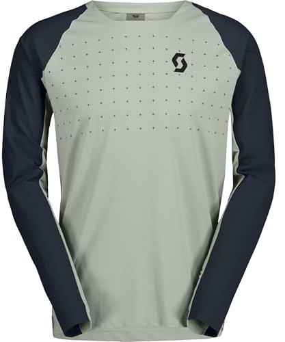 Scott Trail Vertic Pro Fahrradtrikot Langarm grau/blau 2026
