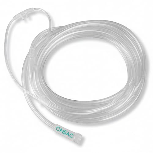 Low-Flow Nasenbrille bis 6 L/min – Sauerstoffbrille aus weichem PVC, anatomische Nasengabel, Standardanschluss, latexfrei, einzeln verpackt, 50 Stück | Für Kleinkinder (5-15 kg)