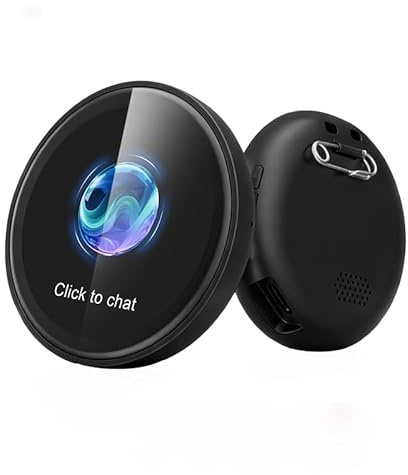 AI Badge - Traductor Instantáneo de Voz 60 Idiomas, Insignia Electrónica Inteligente Portátil con Pantalla LCD HD, Bluetooth 6.0, Ideal para Viaje y Negocios