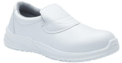 Blackrock Chaussures de sécurité à enfiler , hommes et femmes, embout en acier, chef, soins infirmiers, orthopédiques, chaussures de travail antidérapantes, hygiène, restauration, cuisin