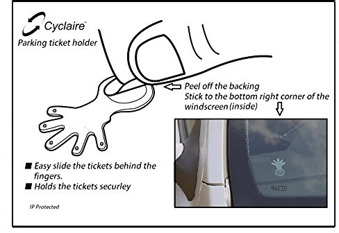 Car windscreen parking ticket holder, Pack of 2 Ticket Hand, neat and effective way to securely display tickets and parking permits without leaving glue on the glass