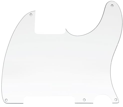 Musiclily 5 Löcher Vintage TL Pickguard Schlagbrett 3 lagig Weiß | für Fender American/Mexikanische 50s Esquire E-Gitarre