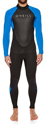 O'Neill Wetsuits Reactor II-Traje de Neopreno con Cremallera Trasera (3/2 mm), Hombres, Negro/Océano, MT