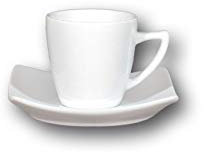 Service à café 6 personnes porcelaine blanche - Tokio