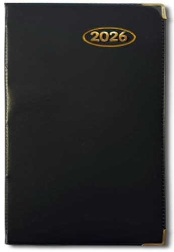 PaulStore 2026 DIARY POCKET SMALL WEEK TO VIEW WITH METAL EDGE (Black)