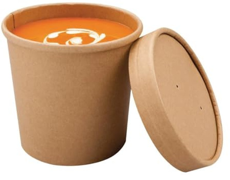 Colpac Suppentassen aus recycelbarem Kraftpapier, mikrowellengeeignet, 350 ml, 500 Stück