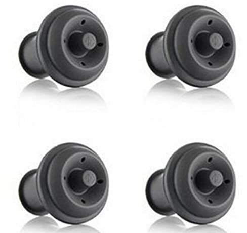 TOSSPER 4pcs Red Pump Vino, Vino Ahorro De Bomba De Vacío para Botellas De Vino Preservación Ahorrador del Vino Tapón Bar Suministros