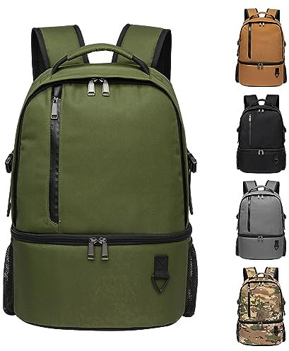 TUGUAN Kühlrucksack 28L, Isolierter Kühltasche Picknickrucksack Doppelte Schicht Klein Thermo Rucksack Männer Frauen mit Flaschenöffner Auslaufsicher Leicht für Camping, Picknick, Reisen, Grün