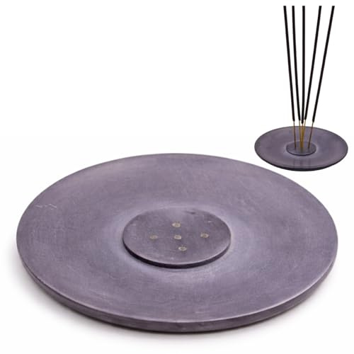 KC KULLICRAFT Handmade Natural Grey Marble Incense Stick Holder