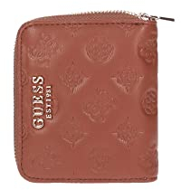 GUESS Damen La Femme, klein Geldbörse mit Reißverschluss, Cognac