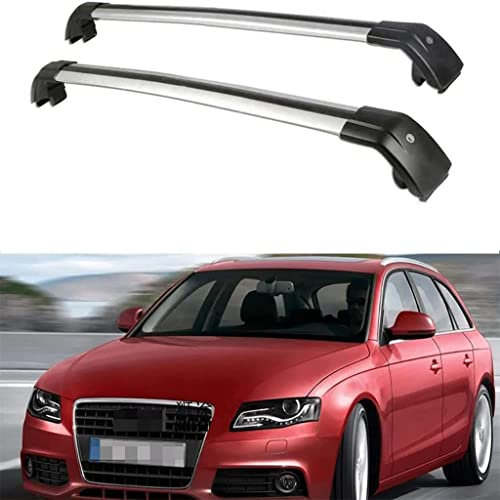 HOWENG Auto-Dachträgerstangen Querträger Aluminium,für Audi A4 Avant 2007-2015 Auto-Querträger Dachgepäckträger Oberer Frachttransportträger Fahrradhalterung