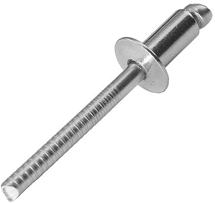 Techtanium Blindnieten 6,4 x 35 mm Flachkopf aus Edelstahl A2 (50 Stück) | Versch. Größen & Verpackungseinheiten verfügbar | Popnieten | Flachkopfnieten | DIN 7337